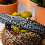 Marco Di Milano Crocodile Belt Grey