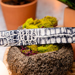 Marco Di Milano Crocodile Belt Antique Newspaper