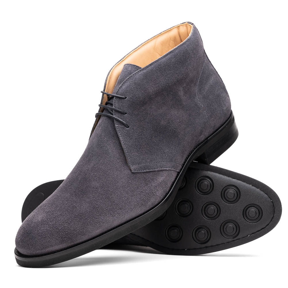 Zelli Marco Italian Suede Chukka Boots Grey (46-592-GRY)
