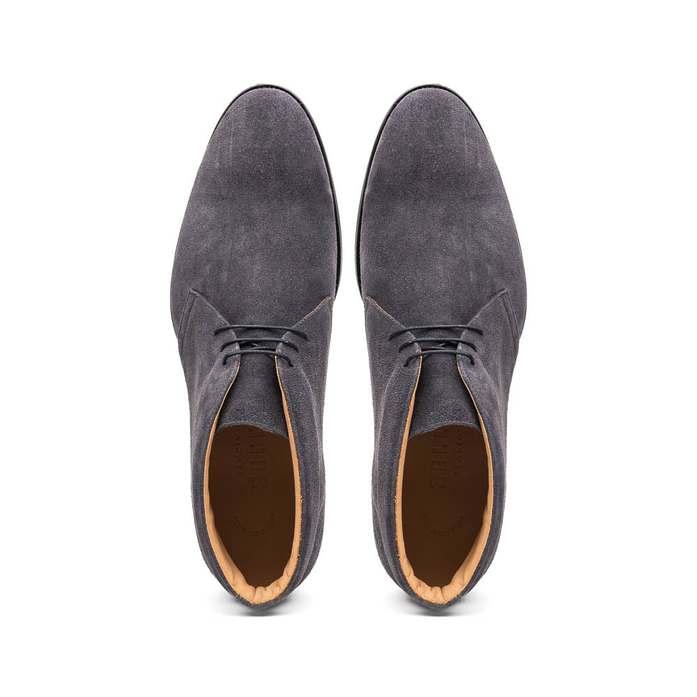 Zelli Marco Italian Suede Chukka Boots Grey (46-592-GRY)