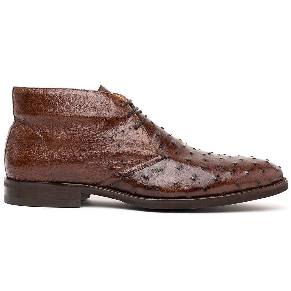 Zelli Marco Ostrich Chukka Boots Brown