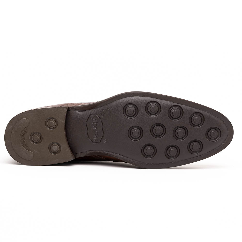 Zelli Marco Ostrich Chukka Boots Brown (43-594-CGN)