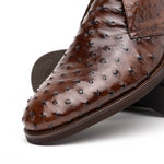 Zelli Marco Ostrich Chukka Boots Brown (43-594-CGN)