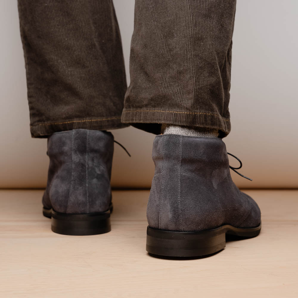 Zelli Marco Italian Suede Chukka Boots Grey (46-592-GRY)