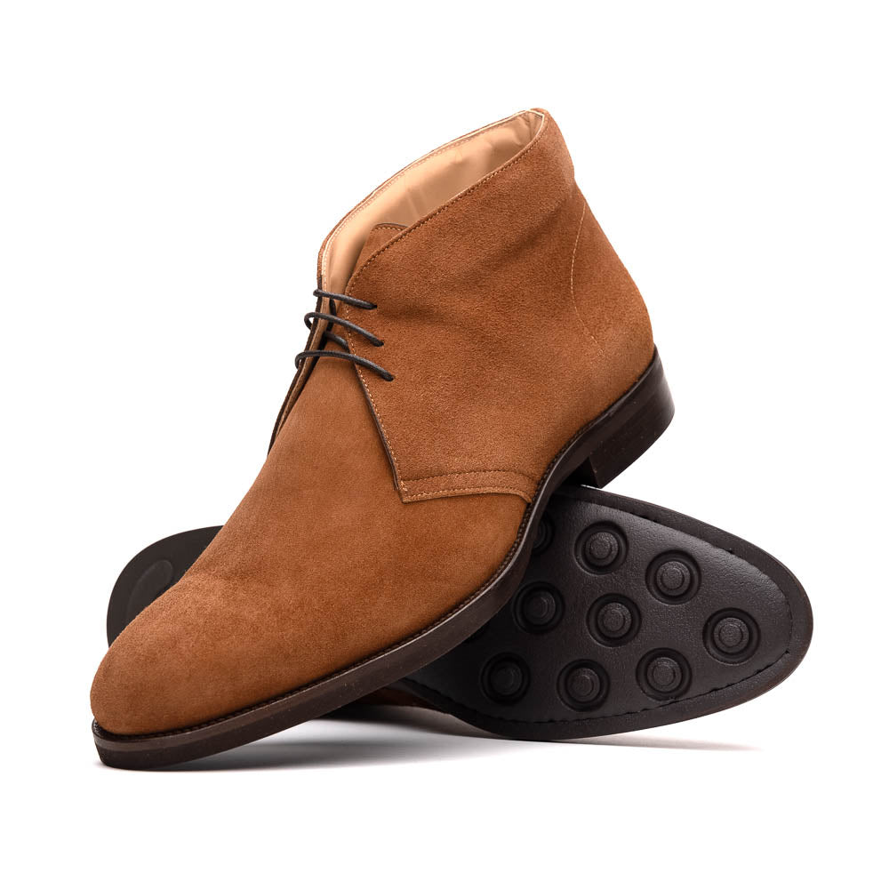 Zelli Marco Italian Suede Chukka Boots Tobacco (46-592-TOB)