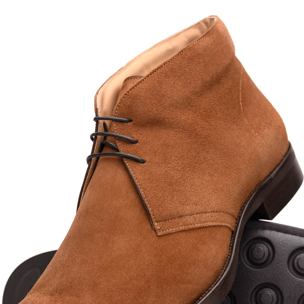 Zelli Marco Italian Suede Chukka Boots Tobacco (46-592-TOB)