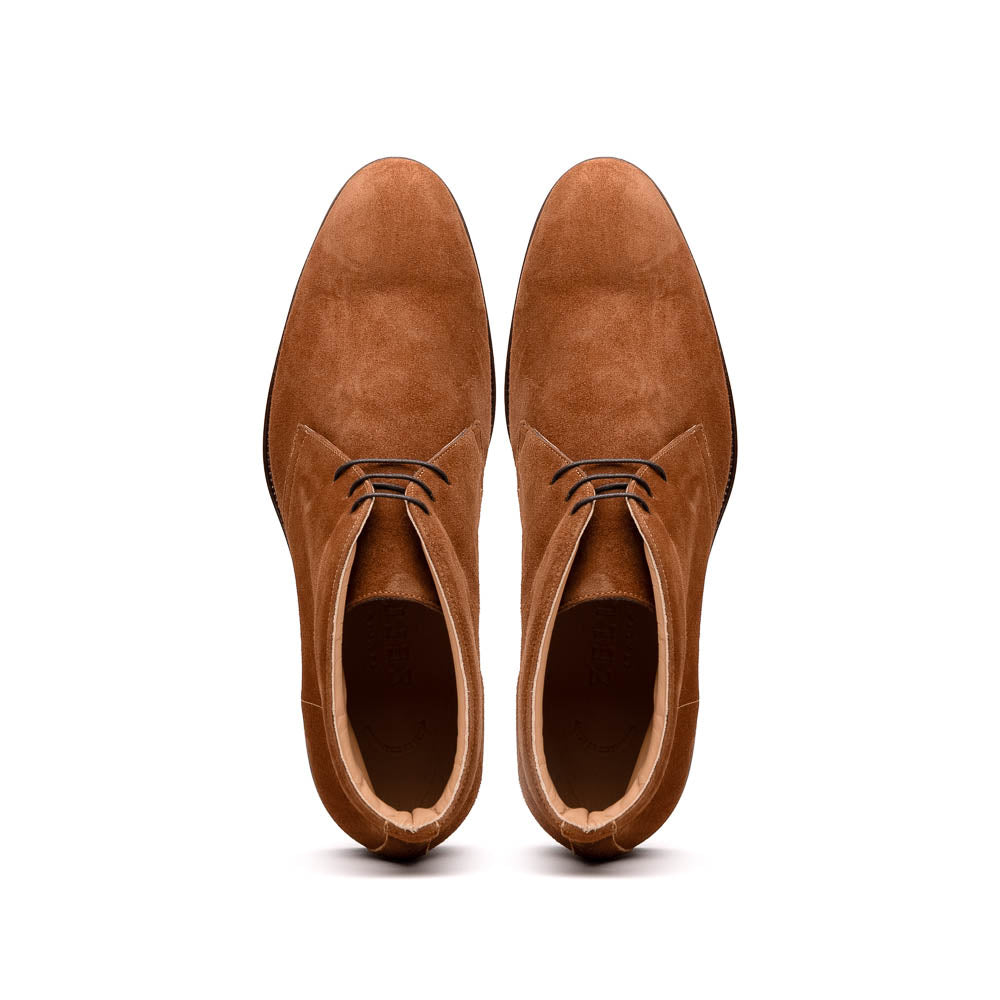 Zelli Marco Italian Suede Chukka Boots Tobacco (46-592-TOB)