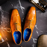 Belvedere Mare Ostrich/Eel Shoes Camel (2P7)