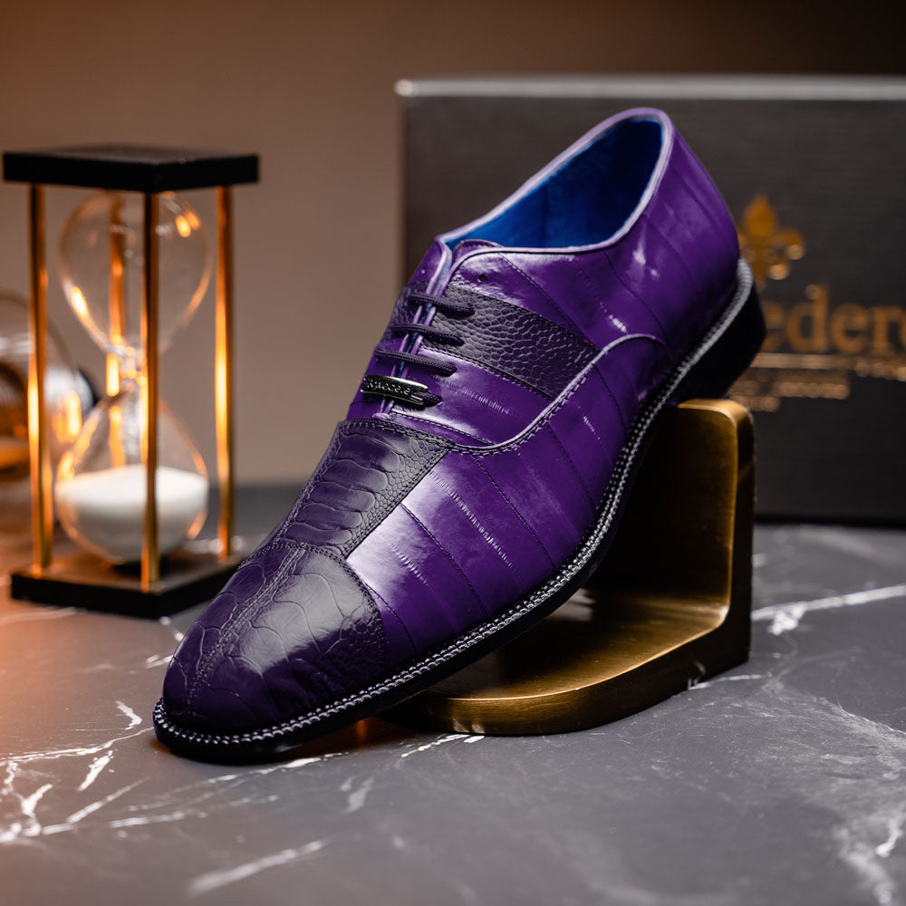 Belvedere Mare Ostrich/Eel Shoes Purple (2P7)