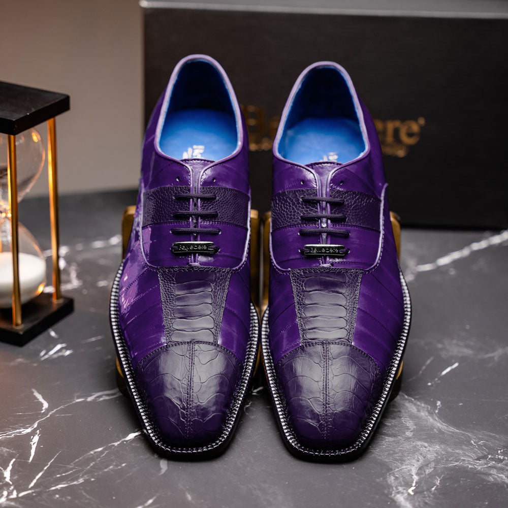 Belvedere Mare Ostrich/Eel Shoes Purple (2P7)