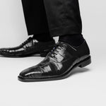 Belvedere Mare Ostrich/Eel Shoes Black (2P7)
