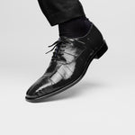 Belvedere Mare Ostrich/Eel Shoes Black (2P7)