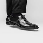 Belvedere Mare Ostrich/Eel Shoes Black (2P7)