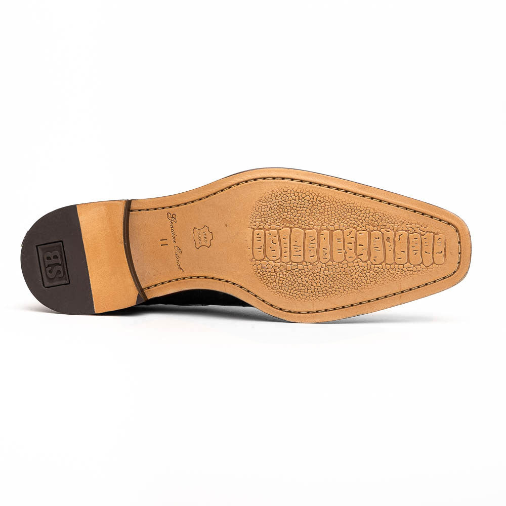 Belvedere Mare Ostrich/Eel Shoes Black (2P7)