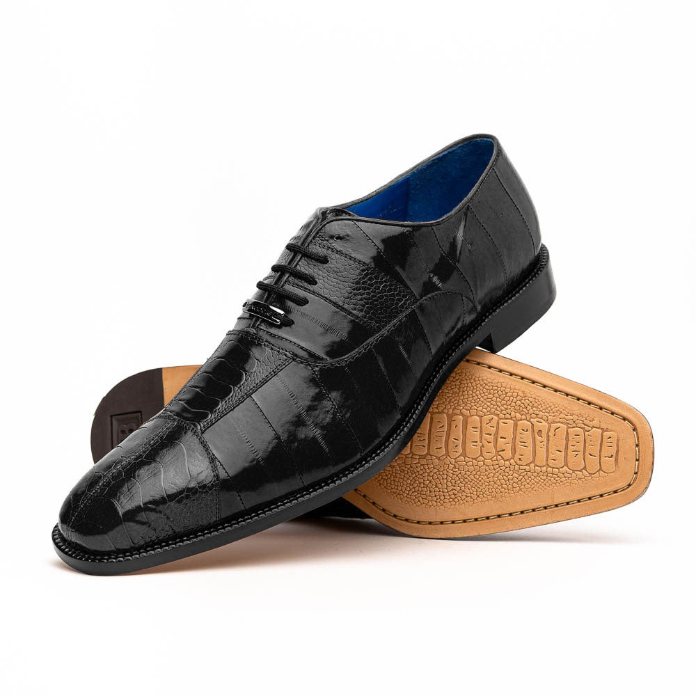 Belvedere Mare Ostrich/Eel Shoes Black (2P7)