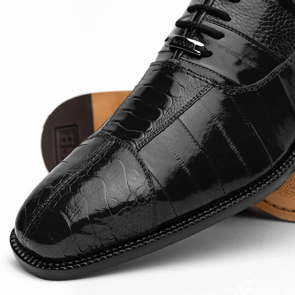 Belvedere Mare Ostrich/Eel Shoes Black (2P7)