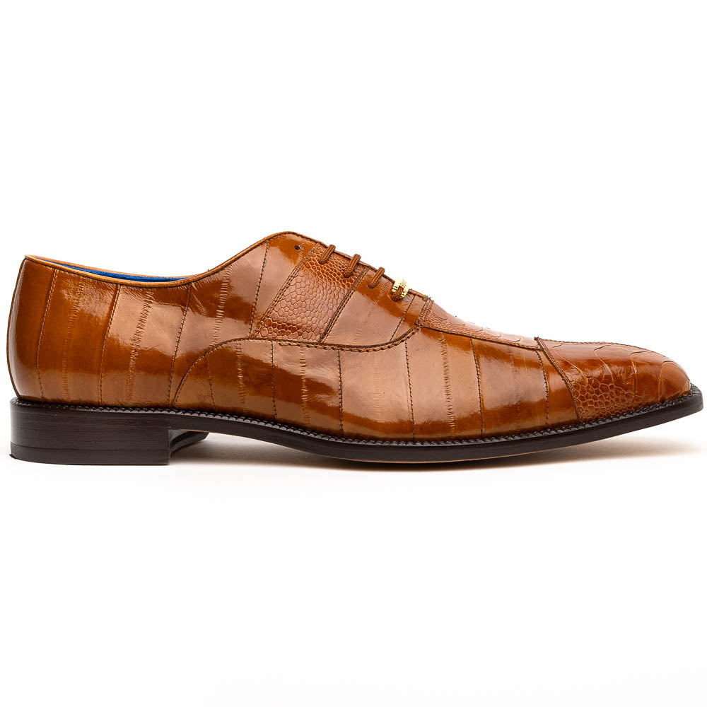 Belvedere Mare Ostrich/Eel Shoes Camel