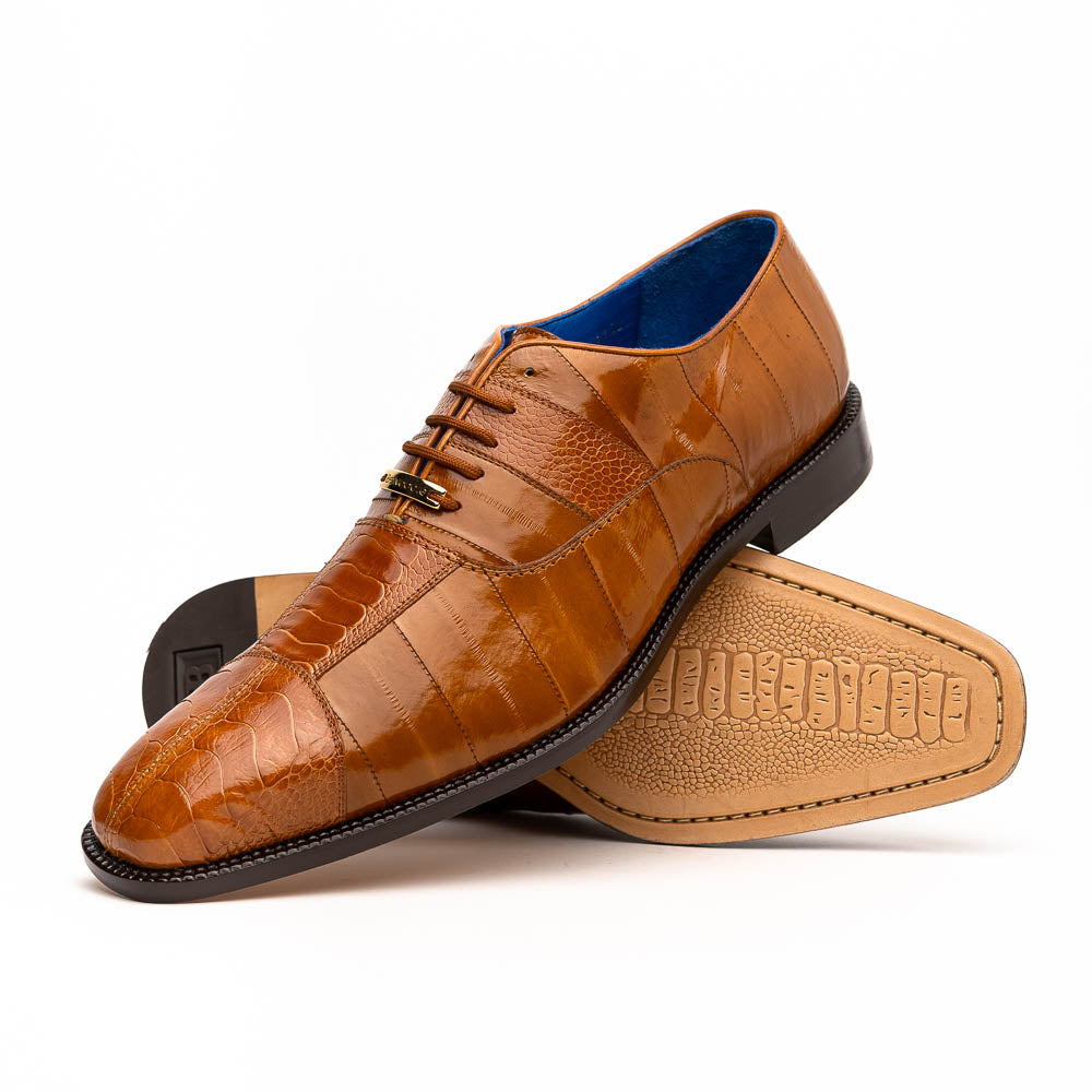 Belvedere Mare Ostrich/Eel Shoes Camel (2P7)