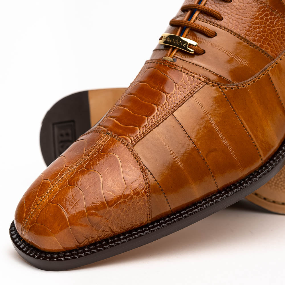 Belvedere Mare Ostrich/Eel Shoes Camel (2P7)
