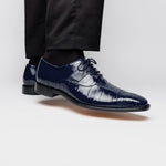 Belvedere Mare Ostrich/Eel Shoes Navy (2P7)