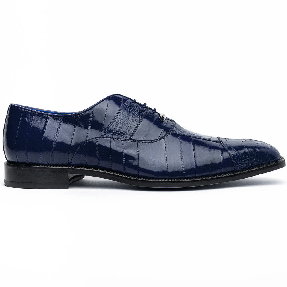 Belvedere Mare Ostrich/Eel Shoes Navy