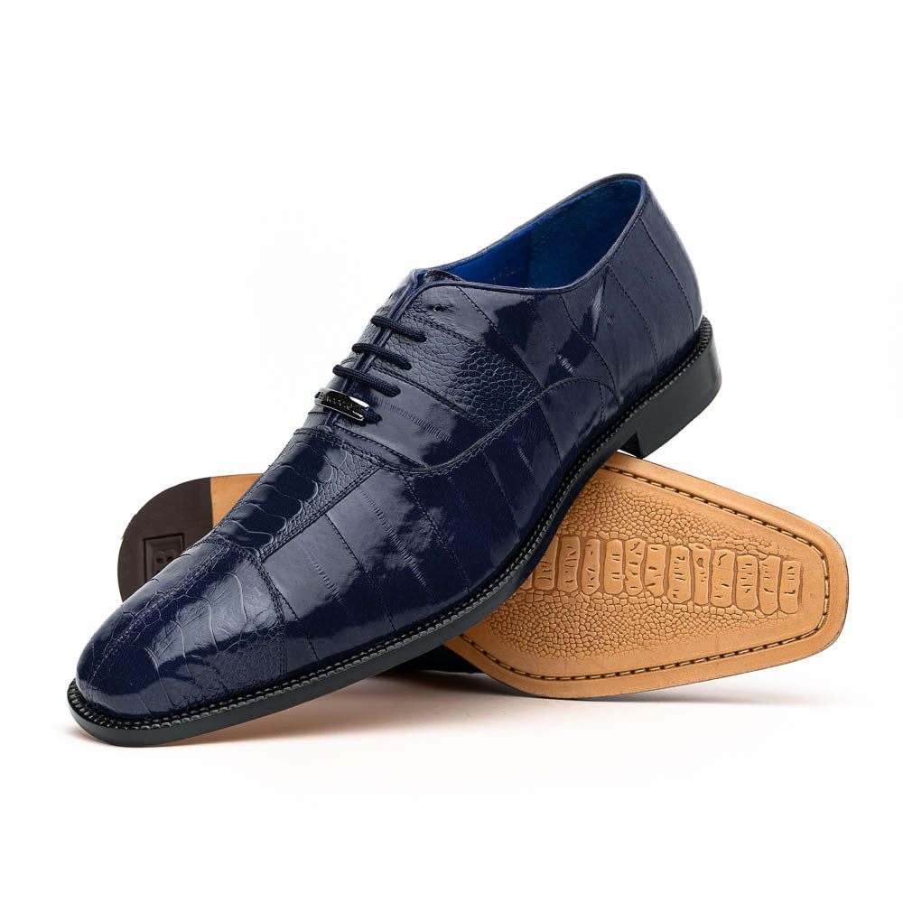 Belvedere Mare Ostrich/Eel Shoes Navy (2P7)