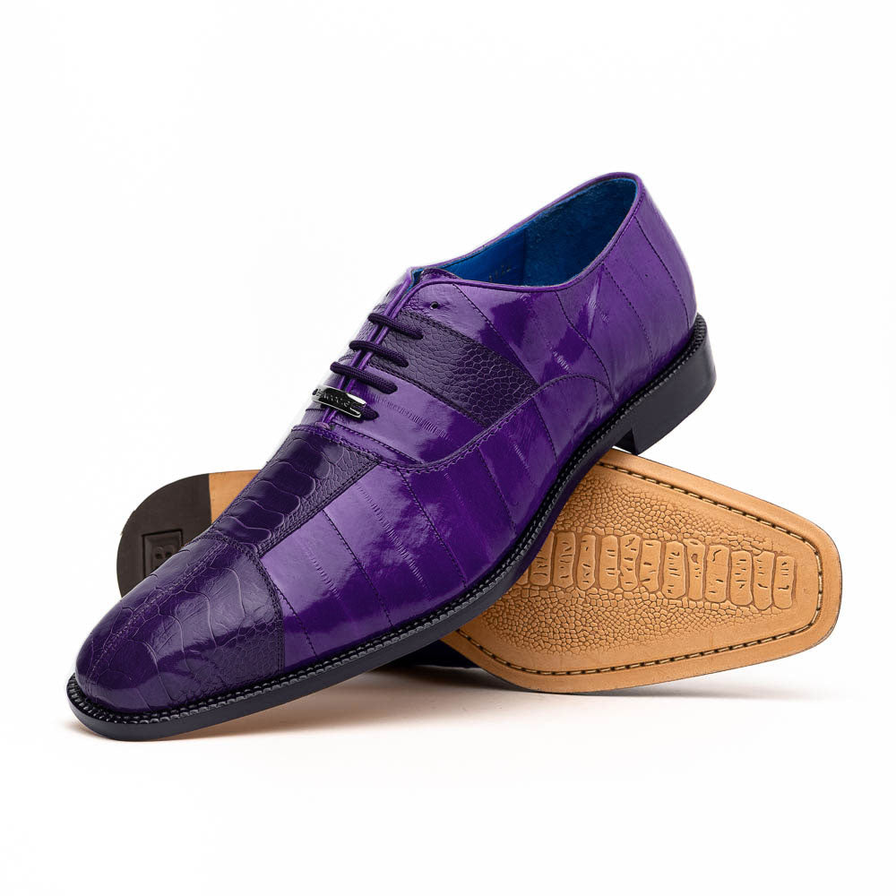 Belvedere Mare Ostrich/Eel Shoes Purple (2P7)
