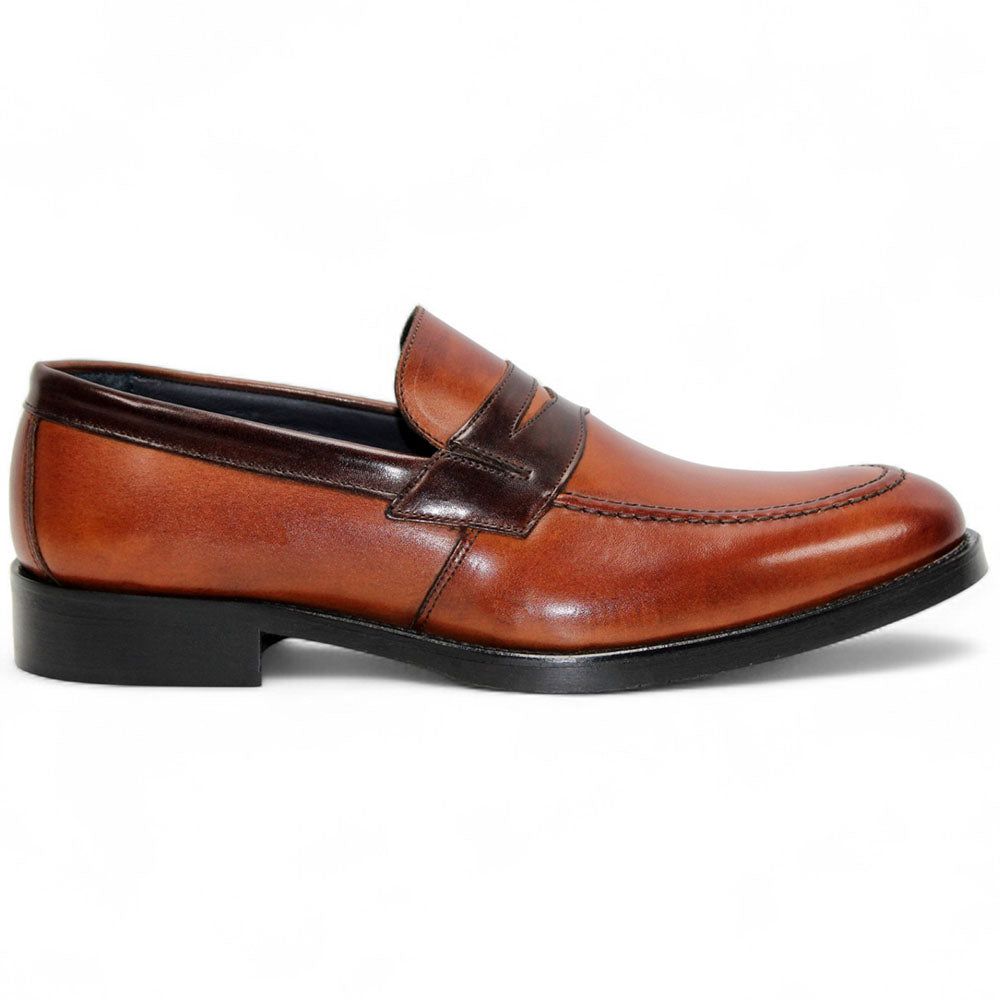 Firmani Mark Genuine Leather Loafers Cognac/ Brown