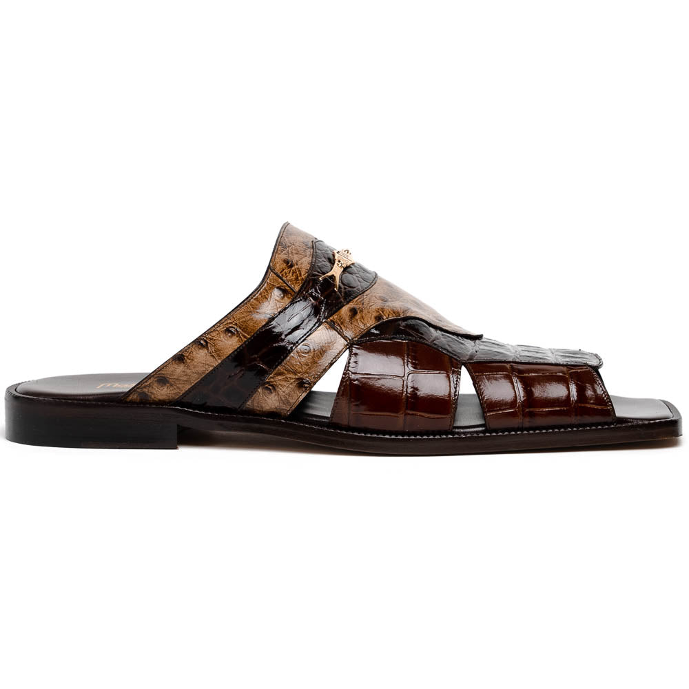 Maseratti Arabia 5005 Embossed Crocodile / Caiman / Ostrich Sandals 