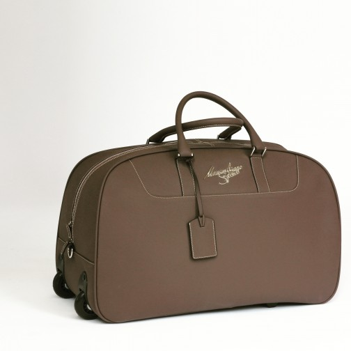 Massimiliano Stanco Boston Trolley Bag Taupe