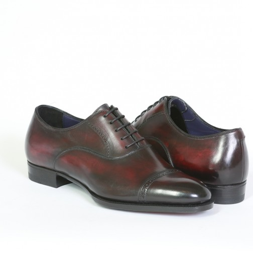 Massimiliano Stanco Goodyear Welted Oxfords Burgundy