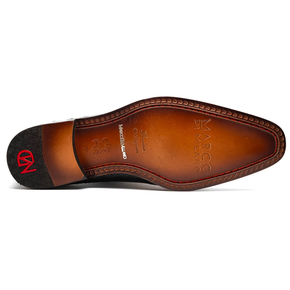 Marco Di Milano Matteo Alligator Penny Loafer Black