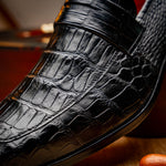 Marco Di Milano Matteo Alligator Penny Loafer Black
