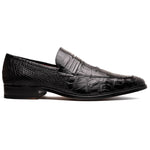 Marco Di Milano Matteo Alligator  Penny Loafer Black