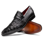Marco Di Milano Matteo Alligator Penny Loafer Black