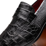 Marco Di Milano Matteo Alligator Penny Loafer Black