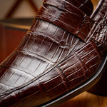 Marco Di Milano Matteo Alligator Penny Loafer Brown