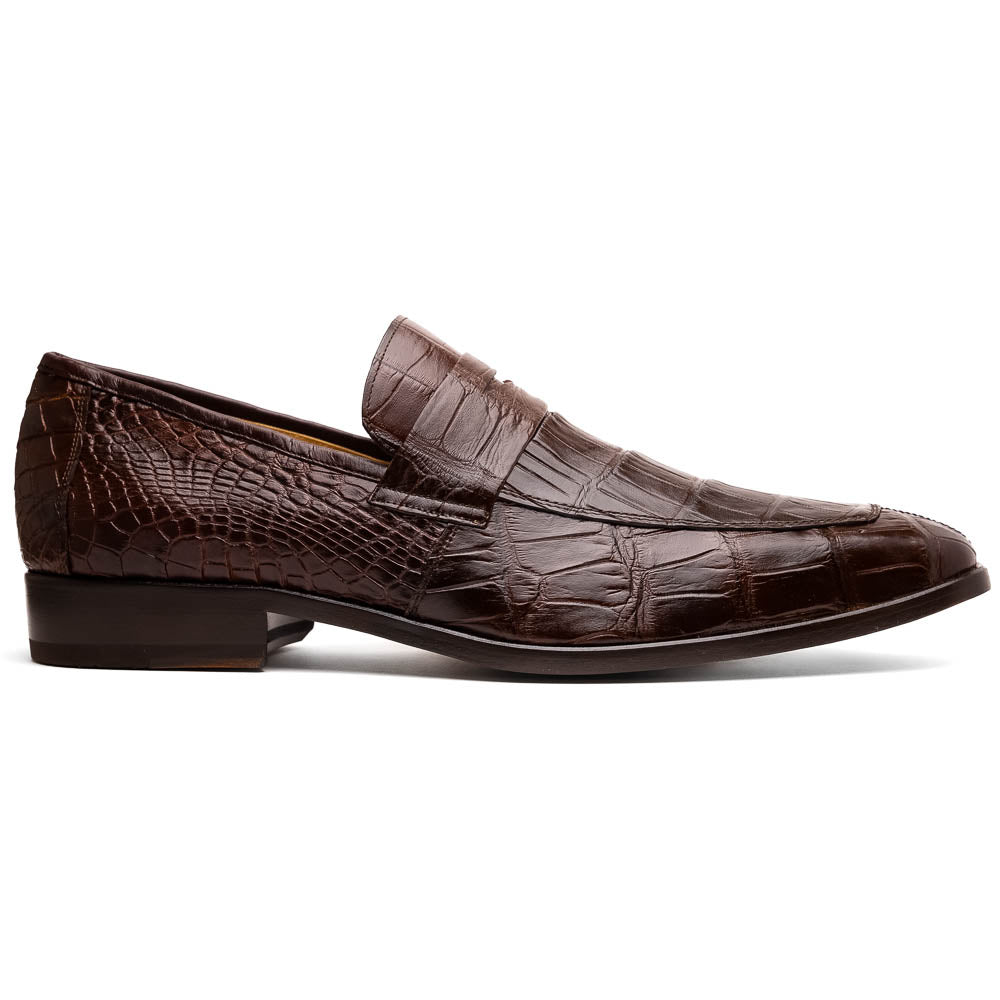 Marco Di Milano Matteo Alligator  Penny Loafer Brown