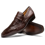 Marco Di Milano Matteo Alligator Penny Loafer Brown