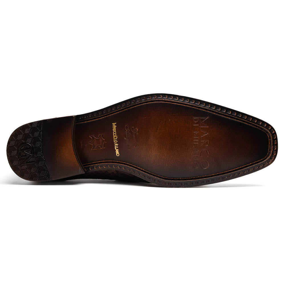 Marco Di Milano Matteo Alligator Penny Loafer Brown