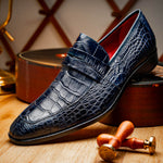 Marco Di Milano Matteo Alligator Penny Loafer Navy