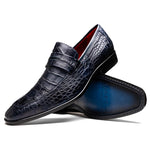 Marco Di Milano Matteo Alligator Penny Loafer Navy