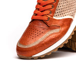 Zelli Matteo Calfskin / Perforated Suede Sneakers Burnt Orange (65-224-ORN)