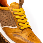Zelli Matteo Calfskin / Perforated Suede Sneakers Mustard (65-224-MUS)