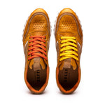 Zelli Matteo Calfskin / Perforated Suede Sneakers Mustard (65-224-MUS)
