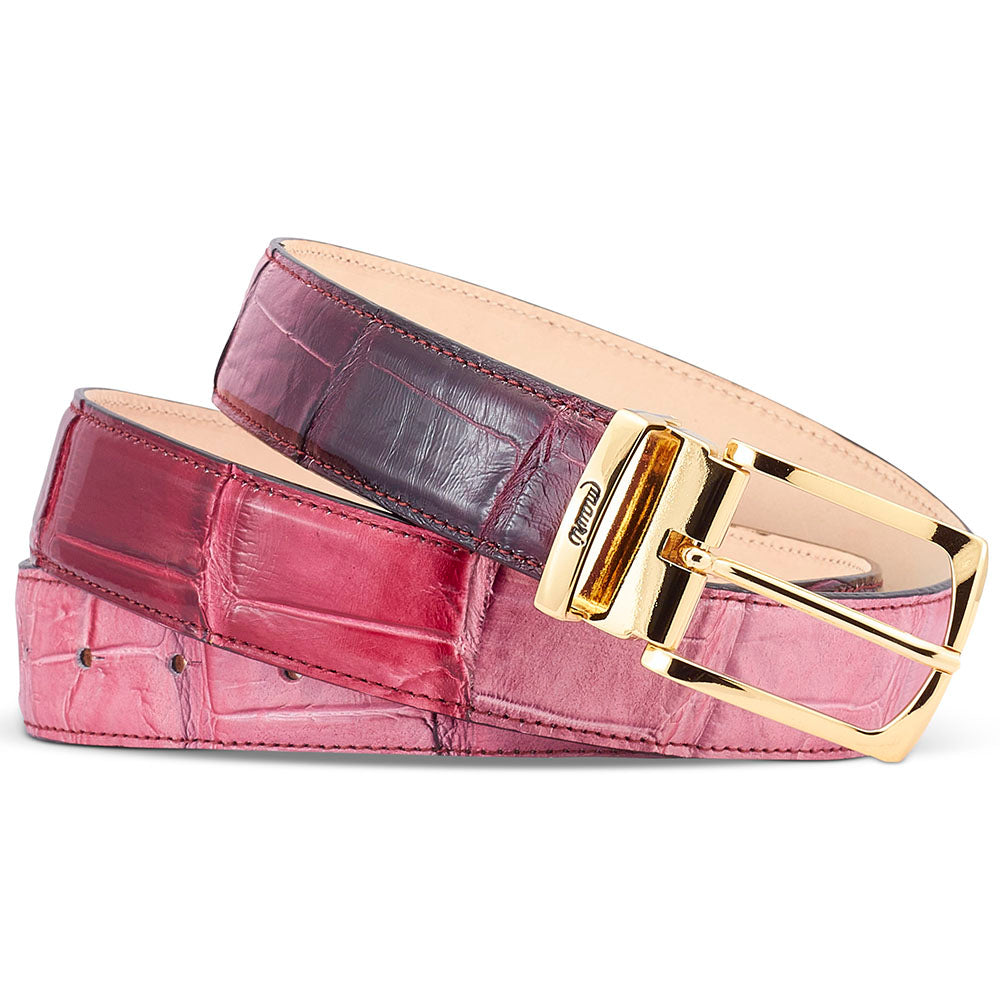 Mauri 0100 35 Alligator Belt Multi Ruby Red