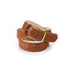 Mauri 0100-35 Alligator Solid Belt Cognac