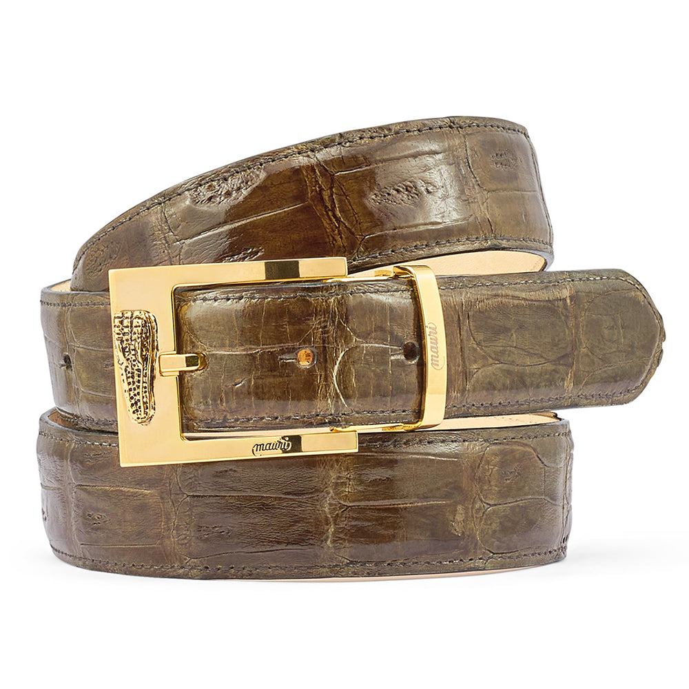 Mauri 0100/35 Baby Croc Belt Money Green