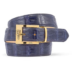 Mauri 0100/35 Baby Croc Belt Navy Blue