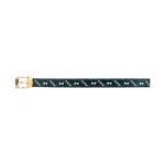 Mauri 0100/35 Baby Crocodile / Calfskin Belt Cream / M Shade Print Green